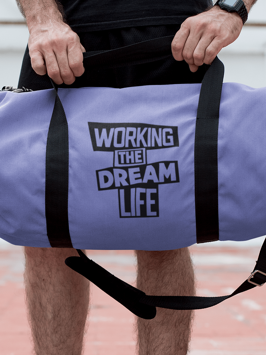 Purple All-Over Print Duffle Bag – Working The Dream Life | Premium Travel & Work Lifestyle Statement product image (6)