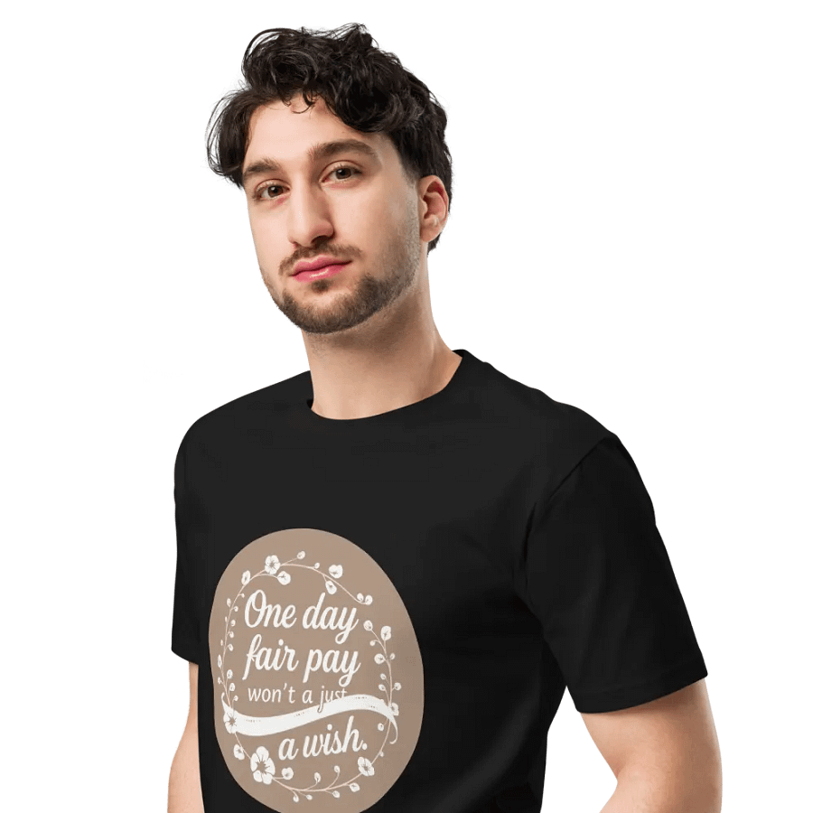parkling Hope: Minimalist Fair Pay T-Shirt Design product image (8)