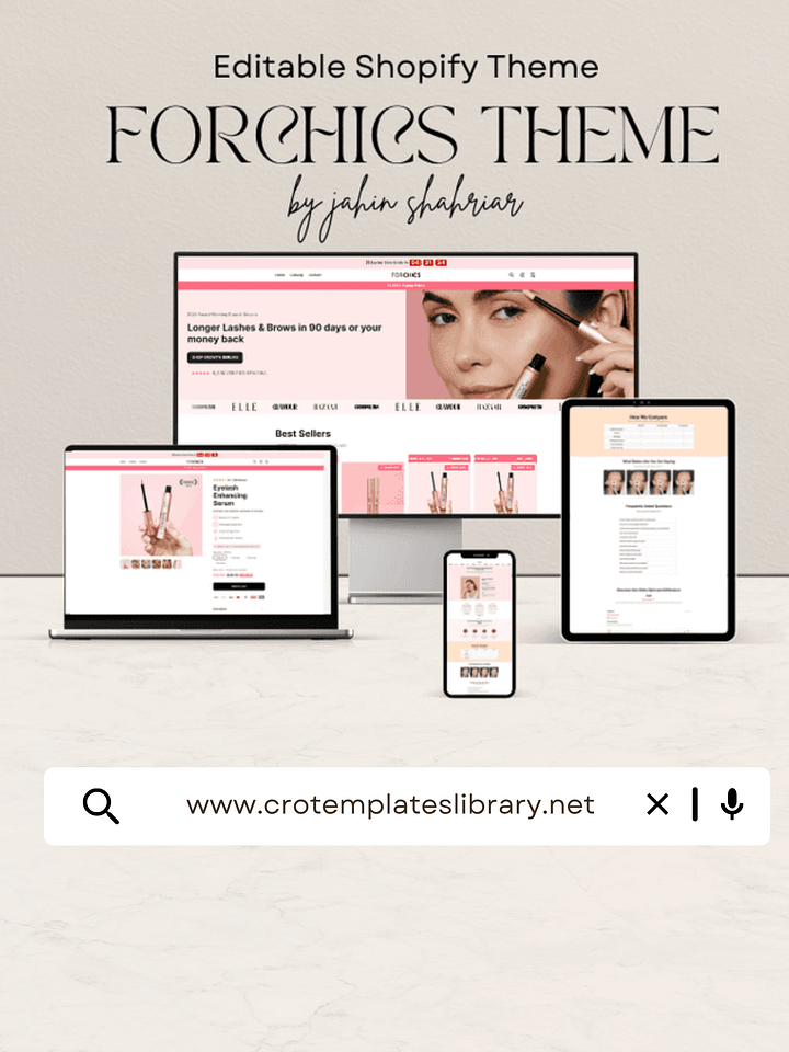 ForChics Shopify Theme 👉 EyeLash Serum Shopify Theme product image (1)