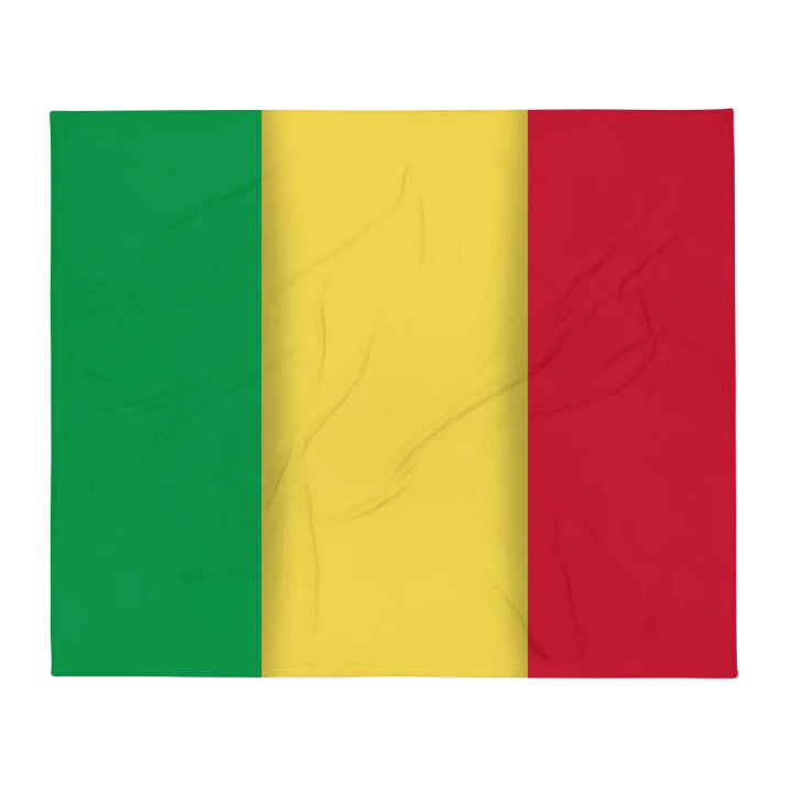 Green Yellow Red Flag Colored Throw Blanket product image (2)