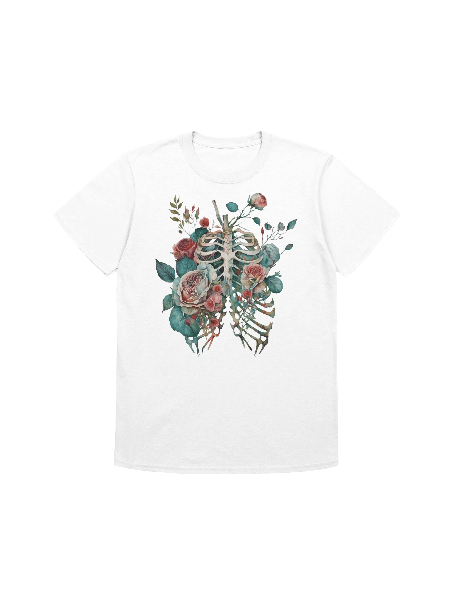 Botanical Anatomy Rose Ribcage Watercolor product image (1)