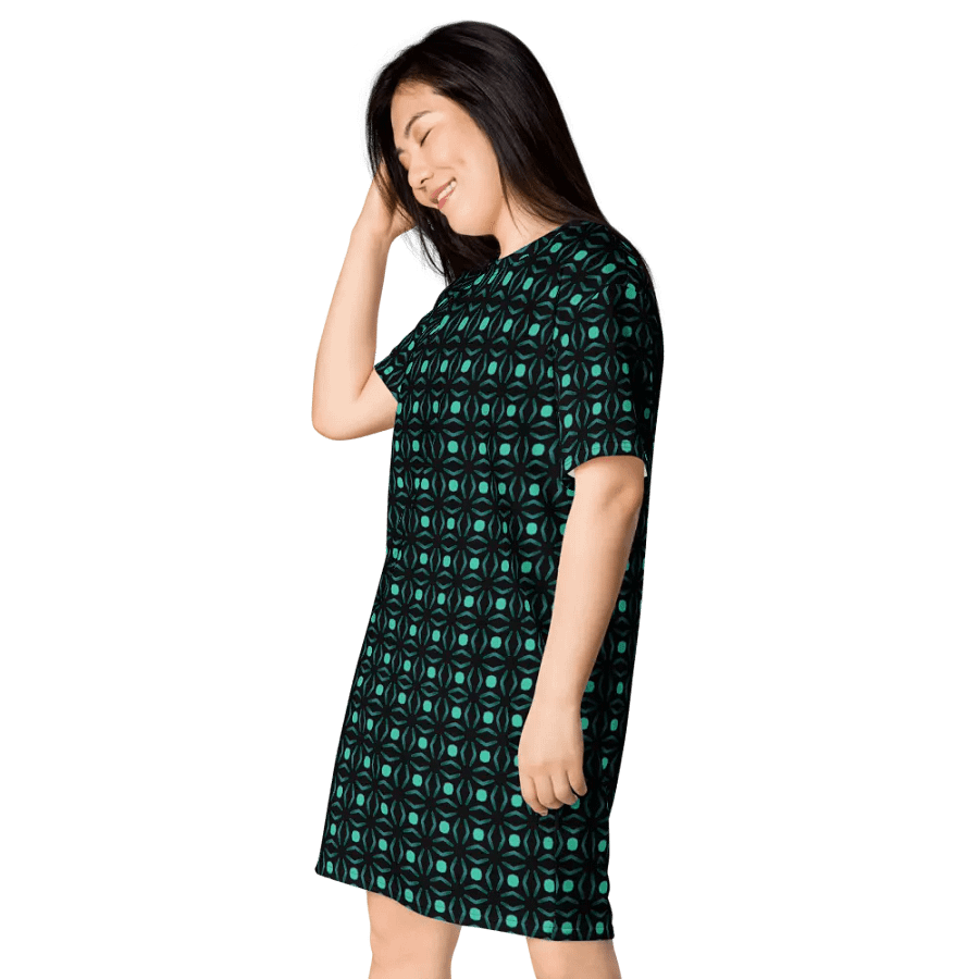 Abstract Repeating Values T Shirt Dress product image (8)