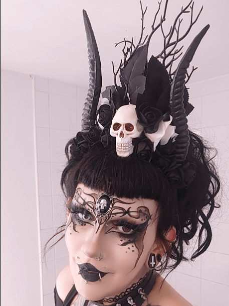 Gothic Headpiece (Horns & Skull) product image (1)