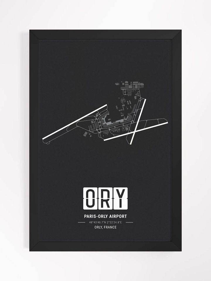 Framed Airport ORY Premium Map On Matt Paper product image (1)