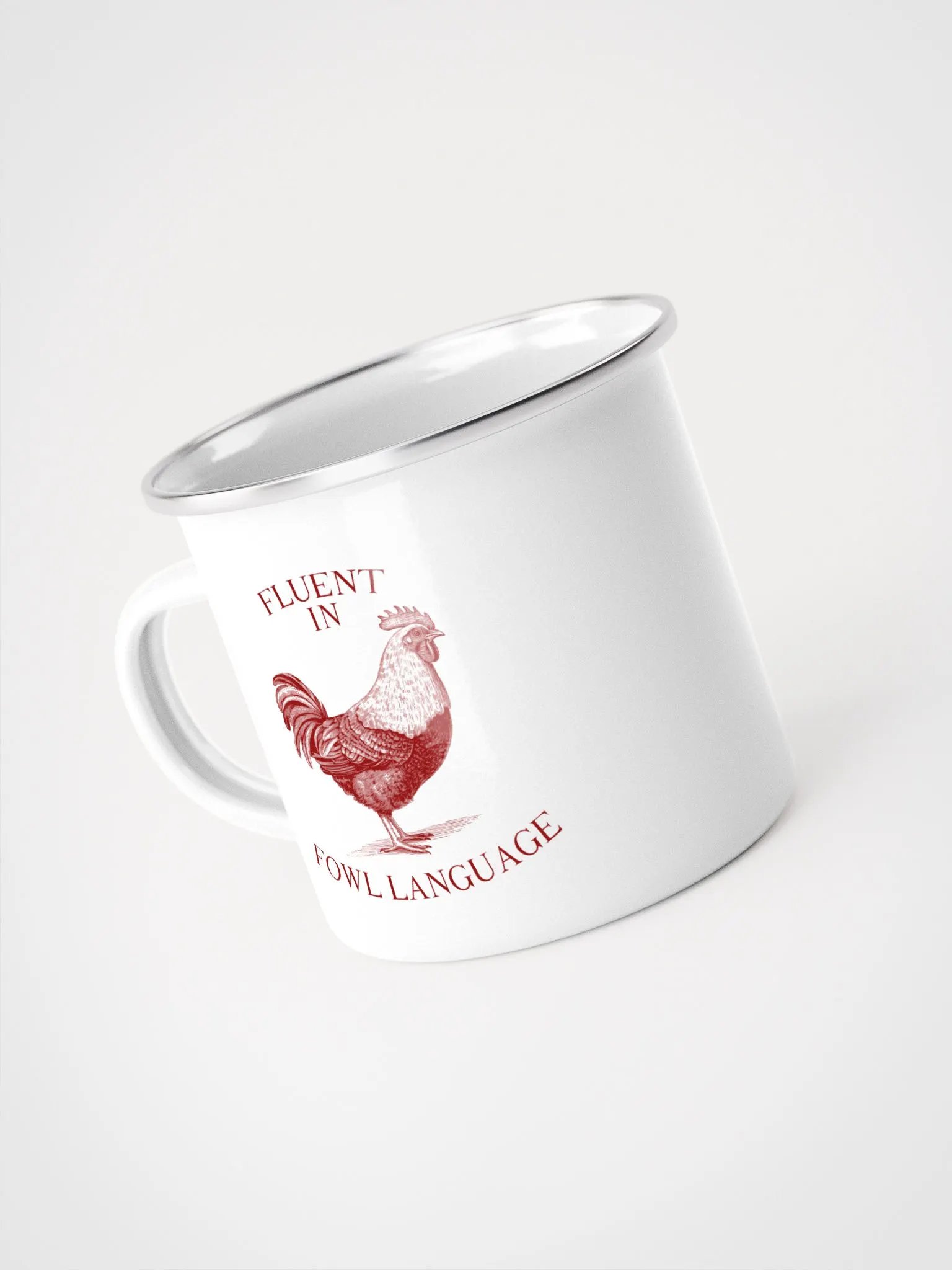 "Fluent in fowl language" ceramic mug product image (5)