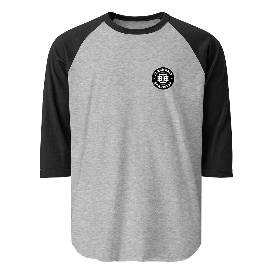 BBB Raglan Baseball ¾ Sleeve Tee Grey/Black product image (1)