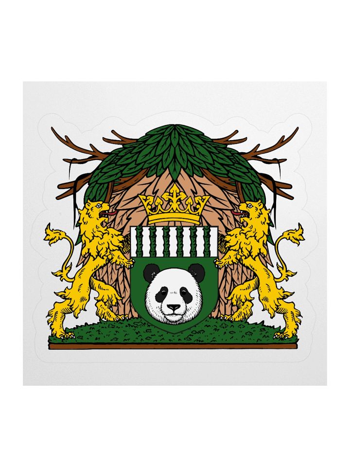 Forest Kingdom Panda Coat of Arms – Kiss Cut Sticker product image (1)