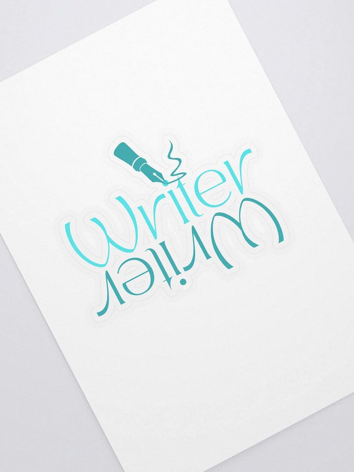 Writer Reflection Sticker - blue text product image (1)