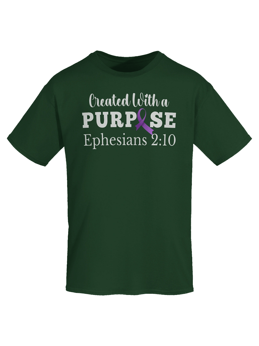 Created With A Purpose : Gildan Heavy T-shirt | Christian Faith | Alzheimer and Brain Disorder Awareness | Gift To Mom, Dad, Child With Brain Disease product image (6)