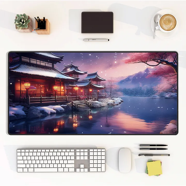 Snowy Nights Large Desk Mat (15.5 x 31.5) product image (1)