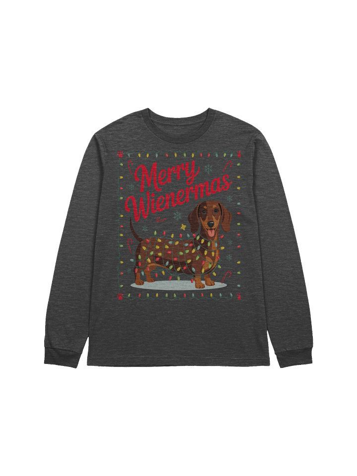 Merry Wienermas Festive Dachshund Christmas Long-Sleeve Shirt product image (1)