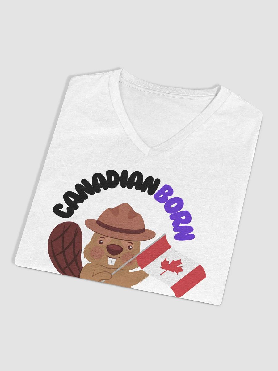 Cheerful Canadian Beaver V-Neck Tee product image (12)