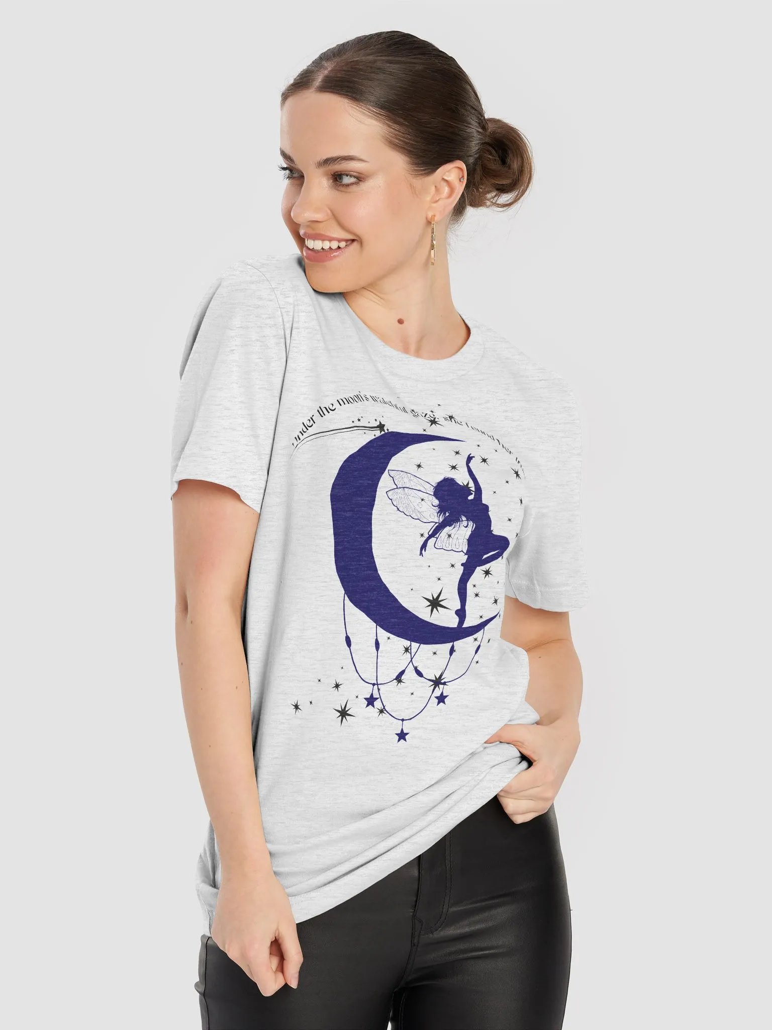 Starry Fairy Crescent Moon T-Shirt product image (5)