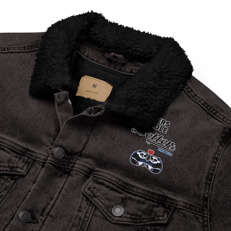 Gamers Cuddle Better Unisex Sherpa Denim Jacket product image (6)