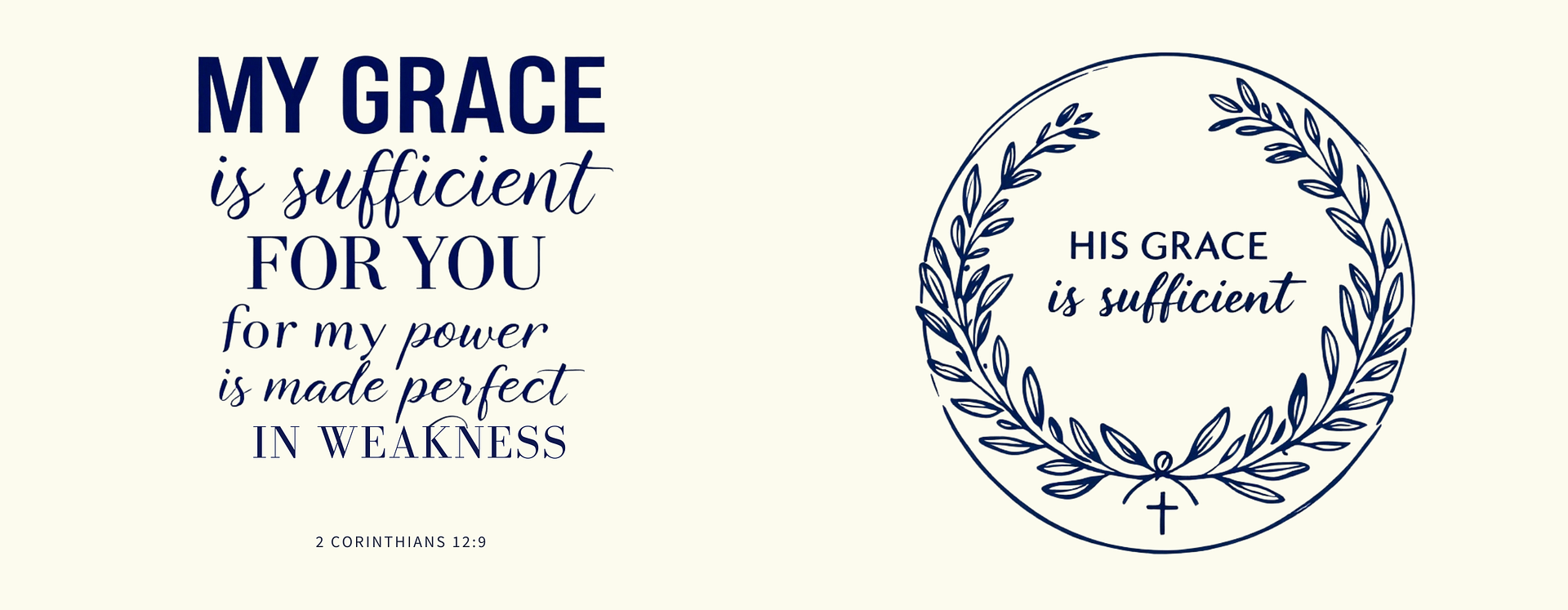 His Grace is Sufficient Christian Mug | 2 Corinthians 12:9 product image (7)