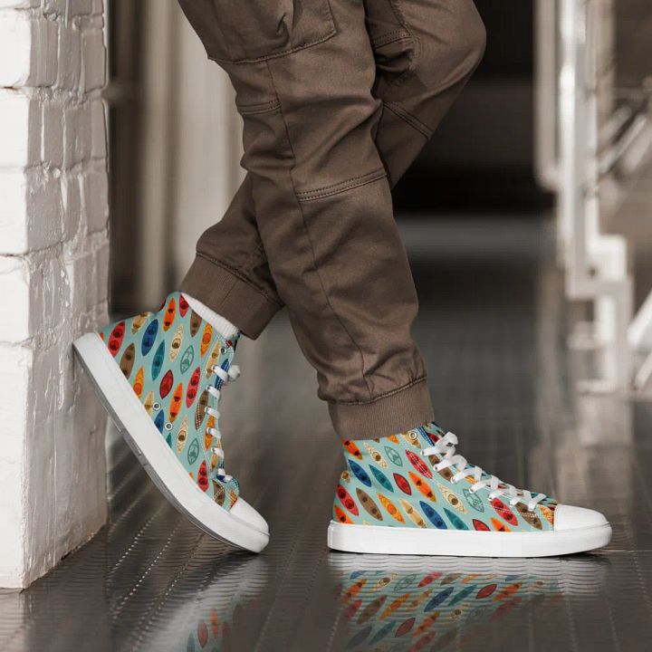 Cascading Colors - Mens High Top Canvas Shoes product image (1)