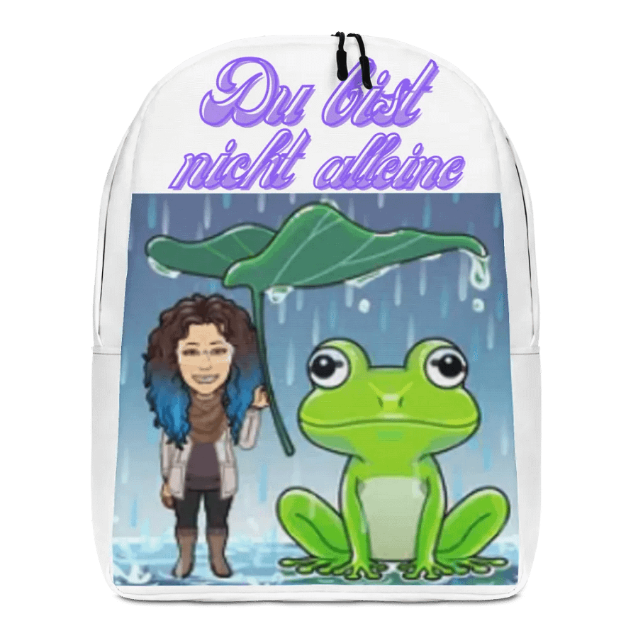 Minimalistischer Rucksacktasche mit dem Aufdruck ´´ du bist nicht alleine´´ product image (1)