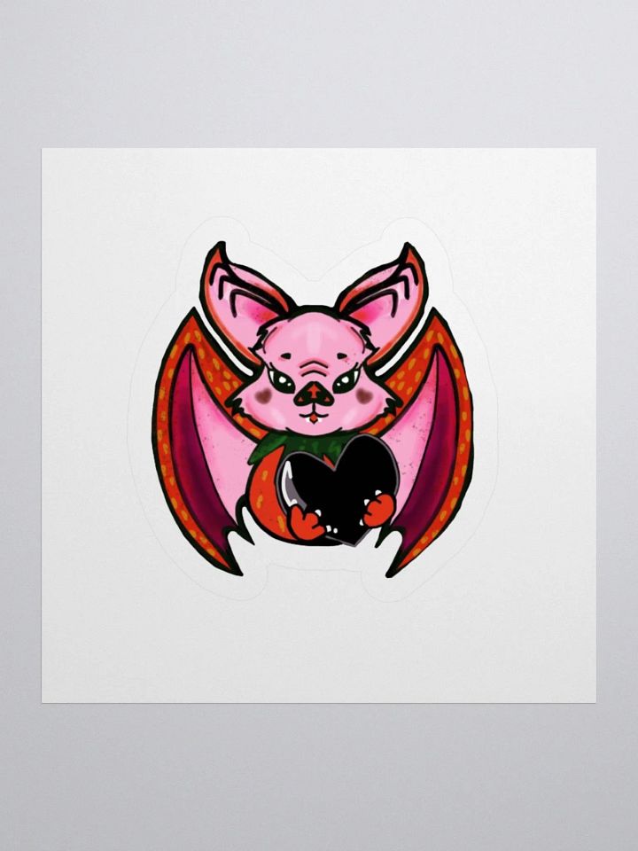Feral Bat Heart Kiss Cut Sticker product image (1)
