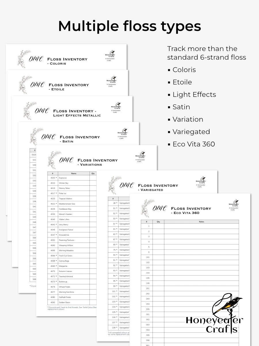 DMC Floss Inventory Tracker PDF product image (3)