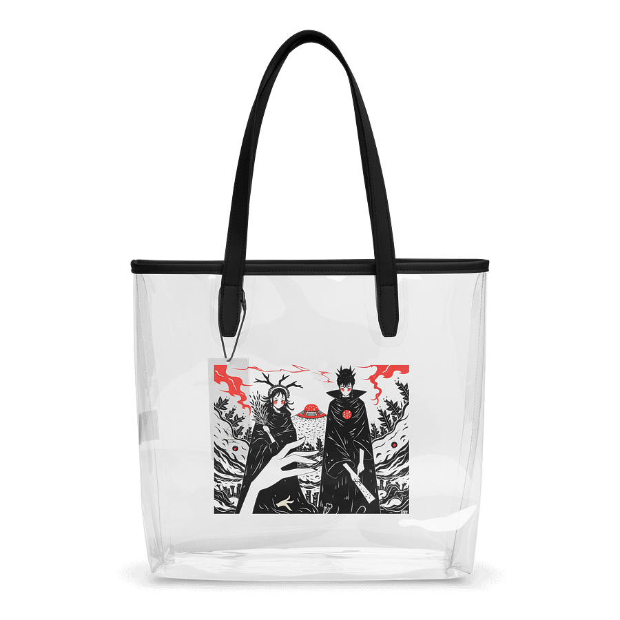 Mystical Figures in Dark Fantasy Landscape Clear Tote Bag product image (2)