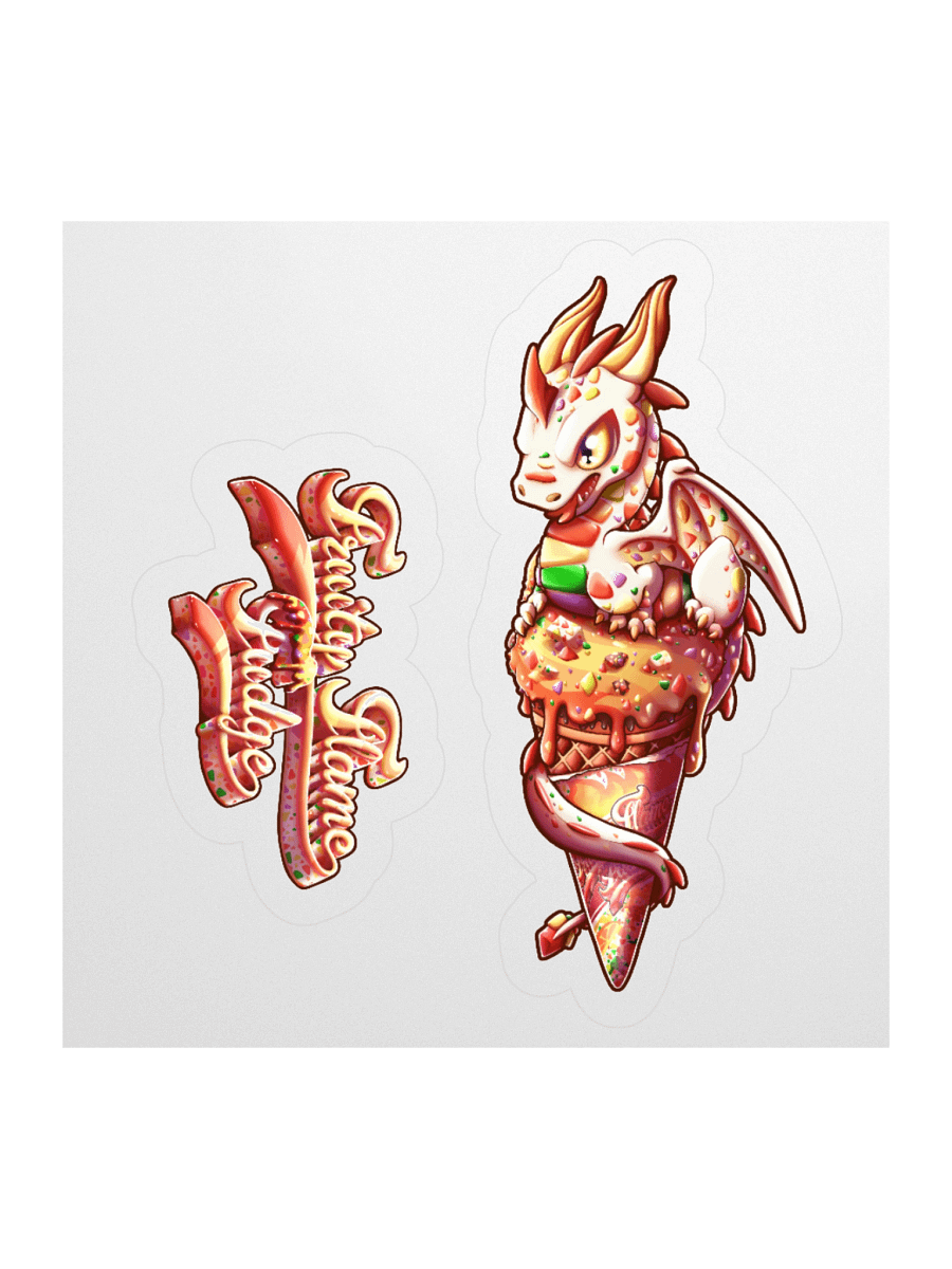Dragon Ice Cream - Fruity Flame Fudge - sticker product image (1)