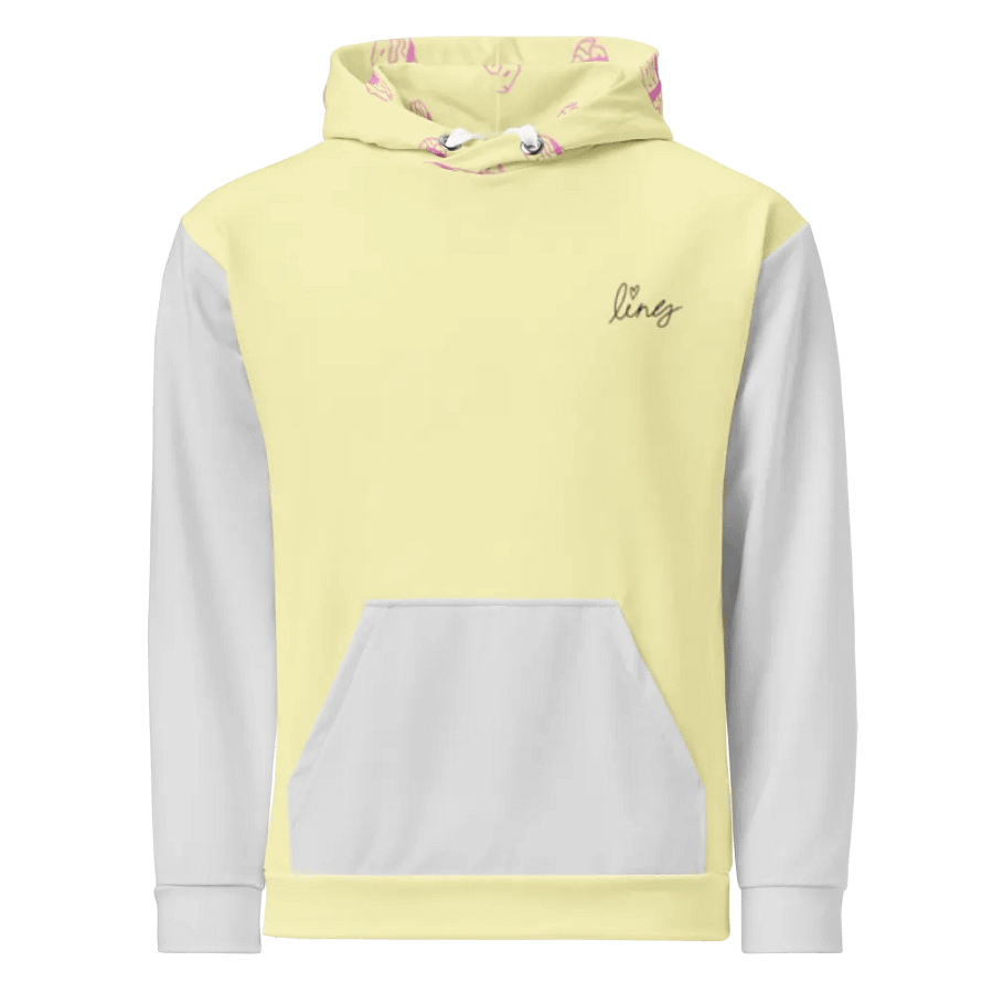 Lingling Kwong Sushi Design Unisex Hoodie (Pale Yellow & Light Gray) product image (8)