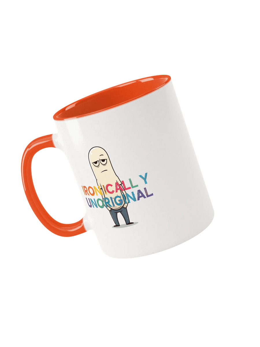 "Ironically Unoriginal" Ceramic Mug with Color Inside product image (4)