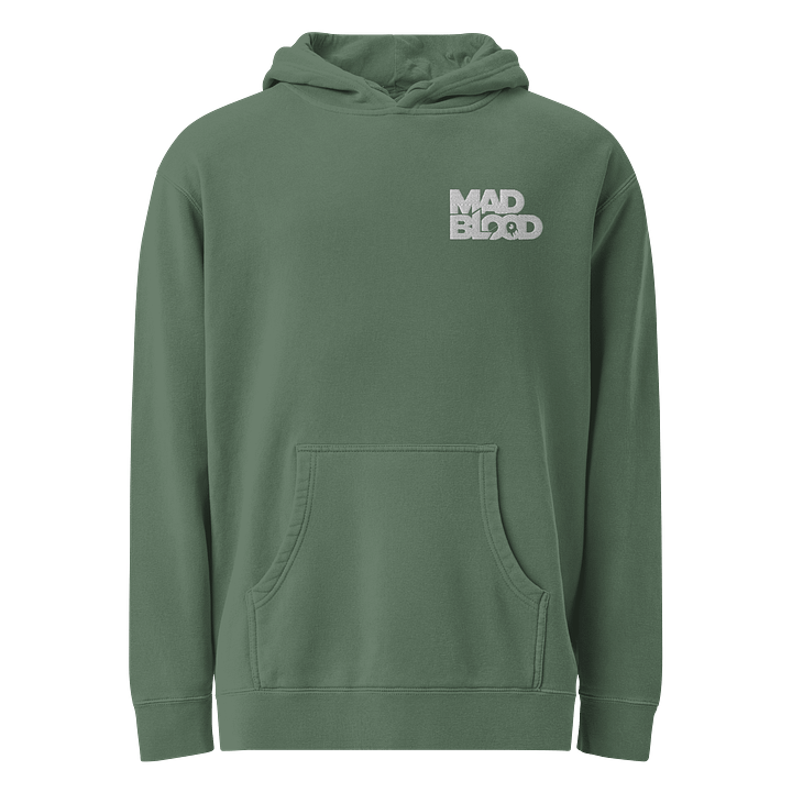Mad Blood Logo Pigment Dyed Hoodie (Stitched Logo) product image (1)