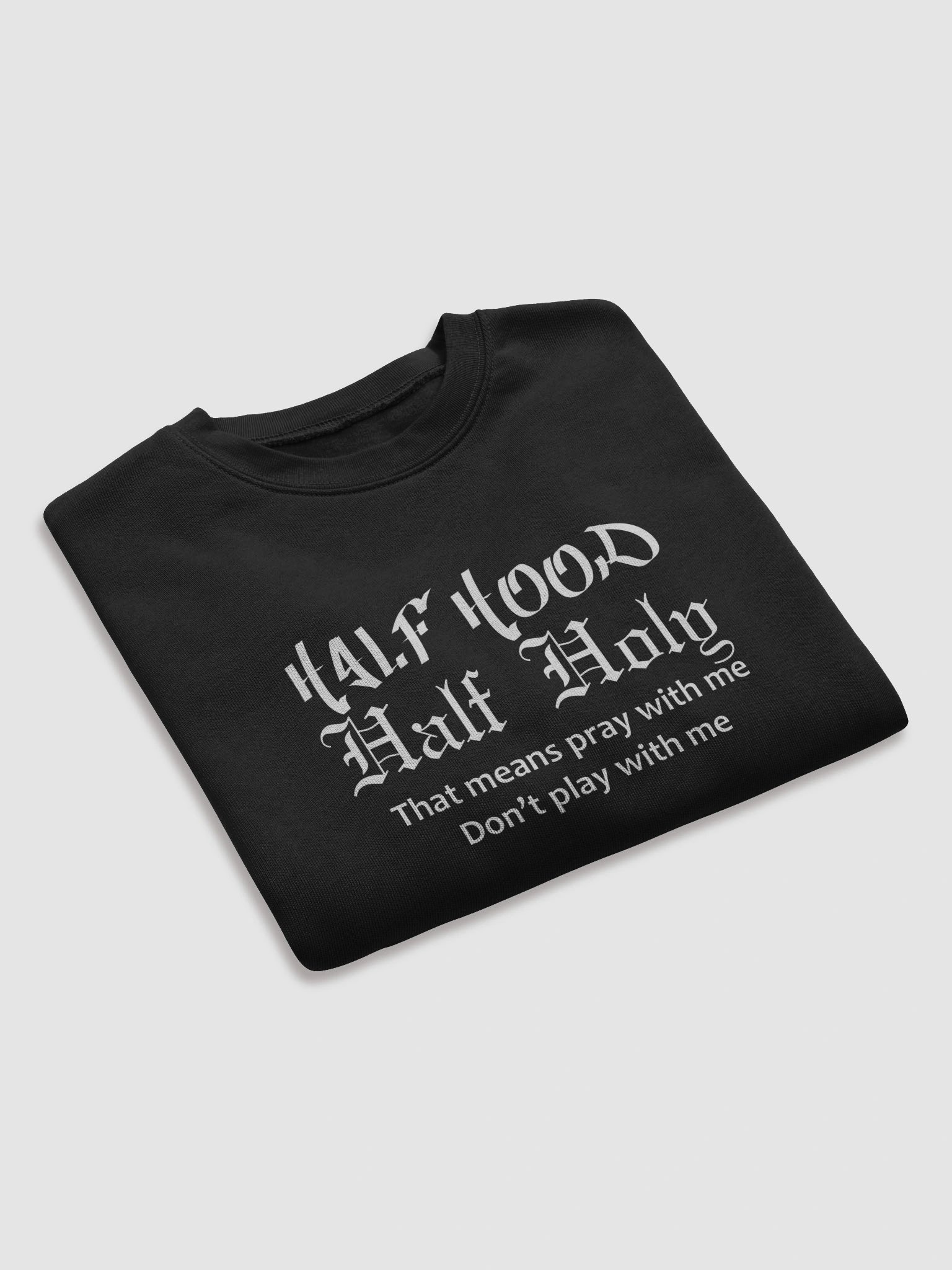 Half Hood Half Holy Fleece Crop Top product image (7)