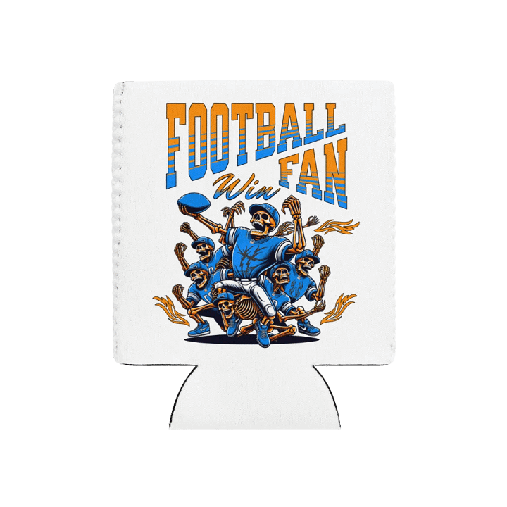 Football Fan Skeleton Touchdown Can Cooler product image (1)