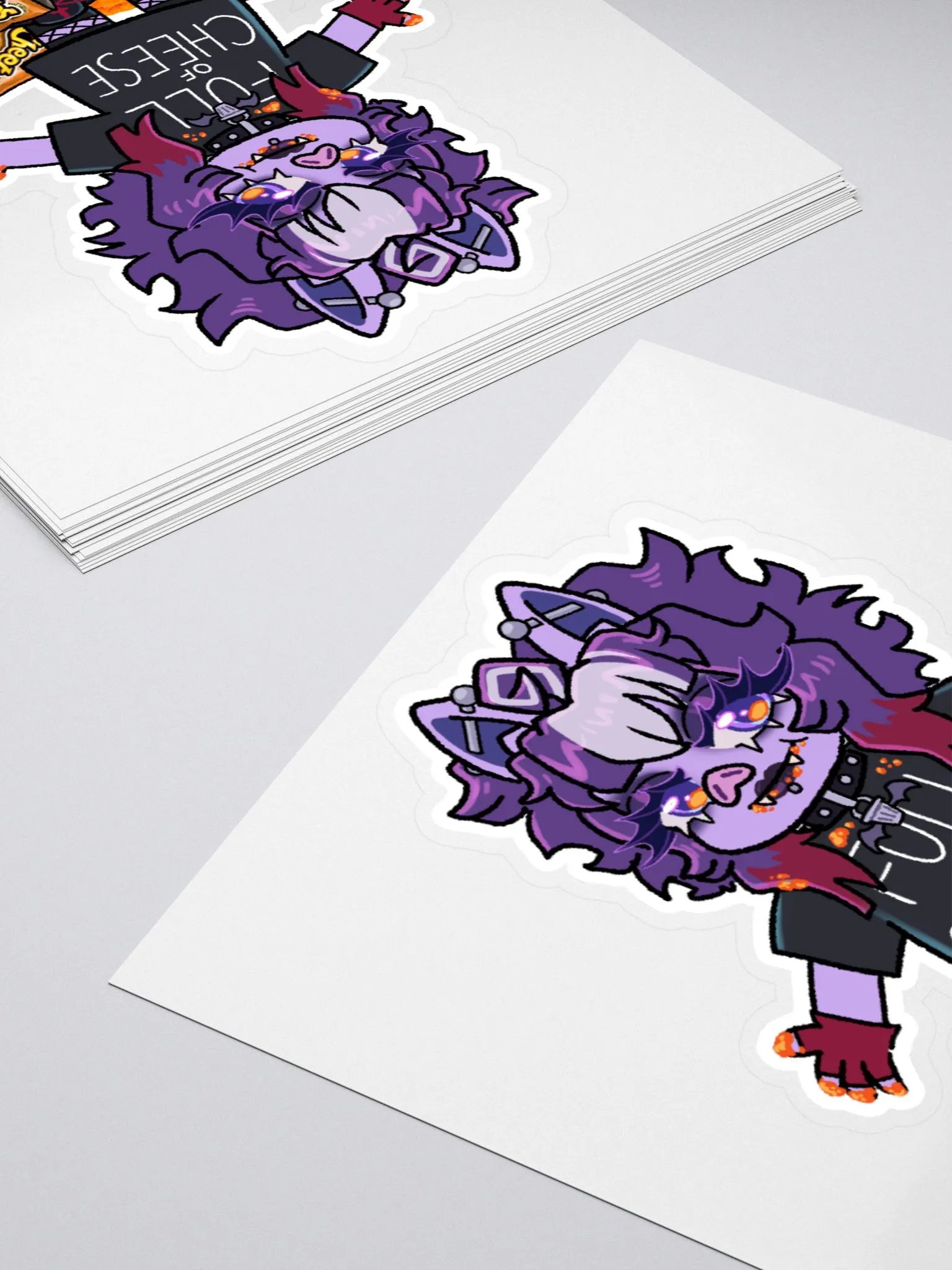 Trash Bat Char - skrunkly & full of cheese [sticker] product image (4)