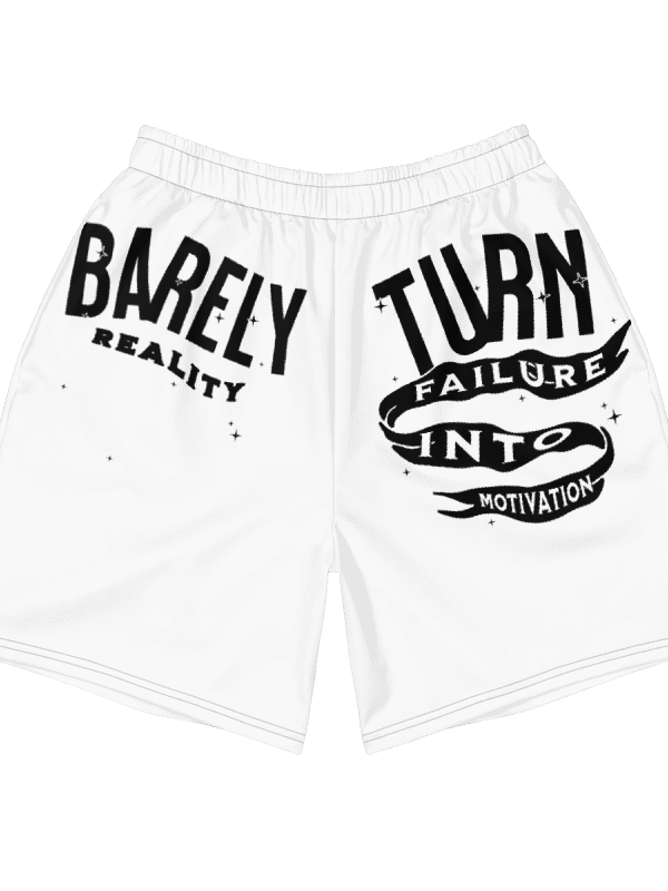 "TURN FAILURE INTO MOTIVATION" SHORTS (WHITE) product image (1)