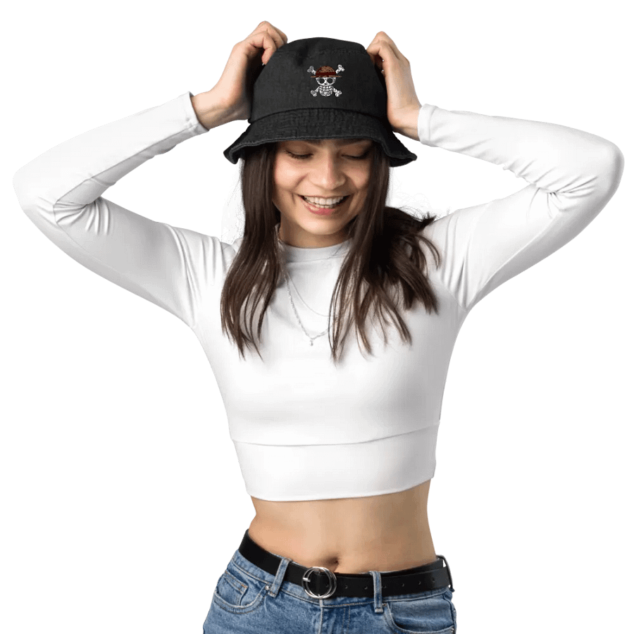 Quirky Skull Denim Bucket Hat product image (12)