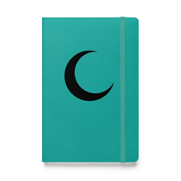 Crescent Moon Notebook – Deep Black Print product image (1)
