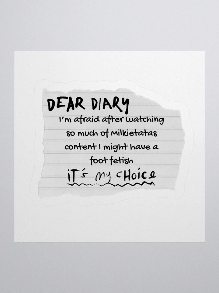 "DEAR DIARY" Sticker product image (3)