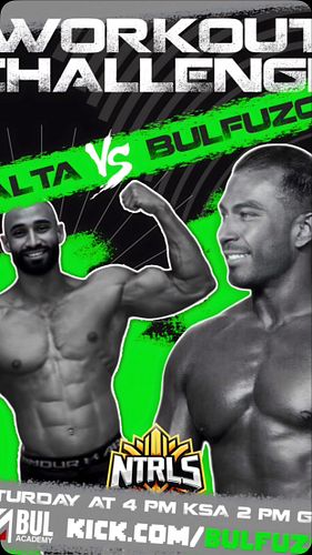 Bulfuzq vs @jalta_me in the challenge 
Will be live on @kickstreaming 
#bulfuzq #bulacademy #workout #kickcommunity #gymlife ...