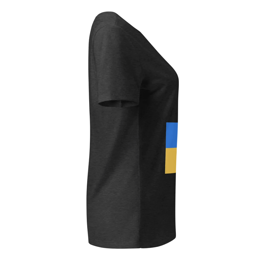 Ukrainian Flag Inspired Relaxed V-Neck T-Shirt product image (30)
