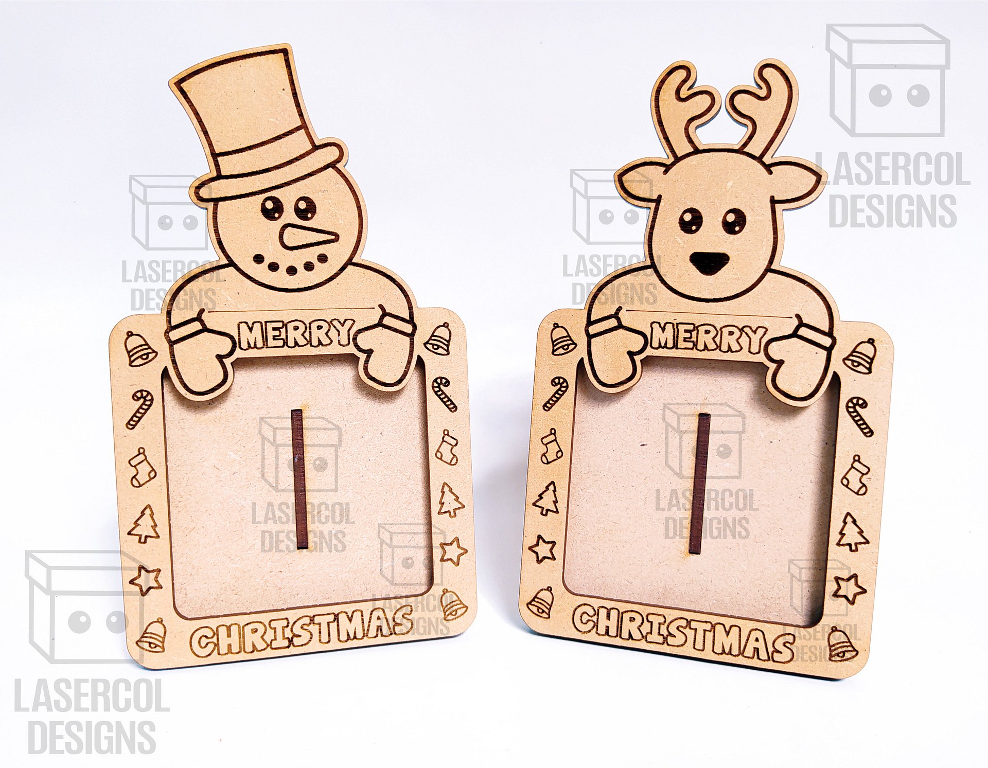 Christmas Photo Frame Ornaments DIY Set 2 - Laser Cut Files product image (6)