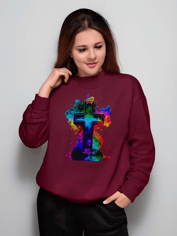 Chromatic Cross Unisex Crewneck Sweatshirt product image (1)