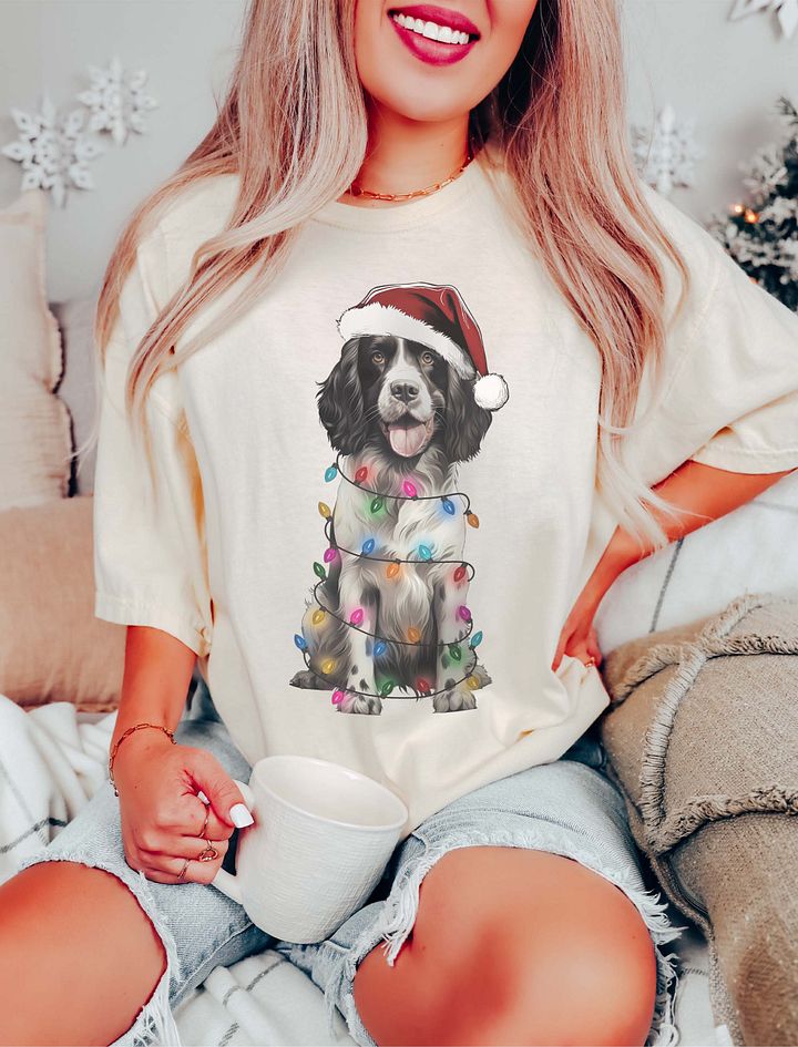 Funny Springer Spaniel(Black) Christmas T-Shirt for Springer Spaniel Paw-rents product image (16)