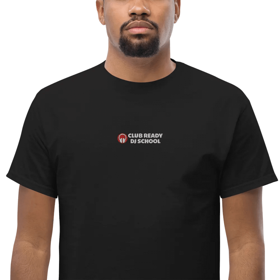 Front & Centre Club Ready DJ School Embroidered Print Gildan Heavyweight T-Shirt product image (1)