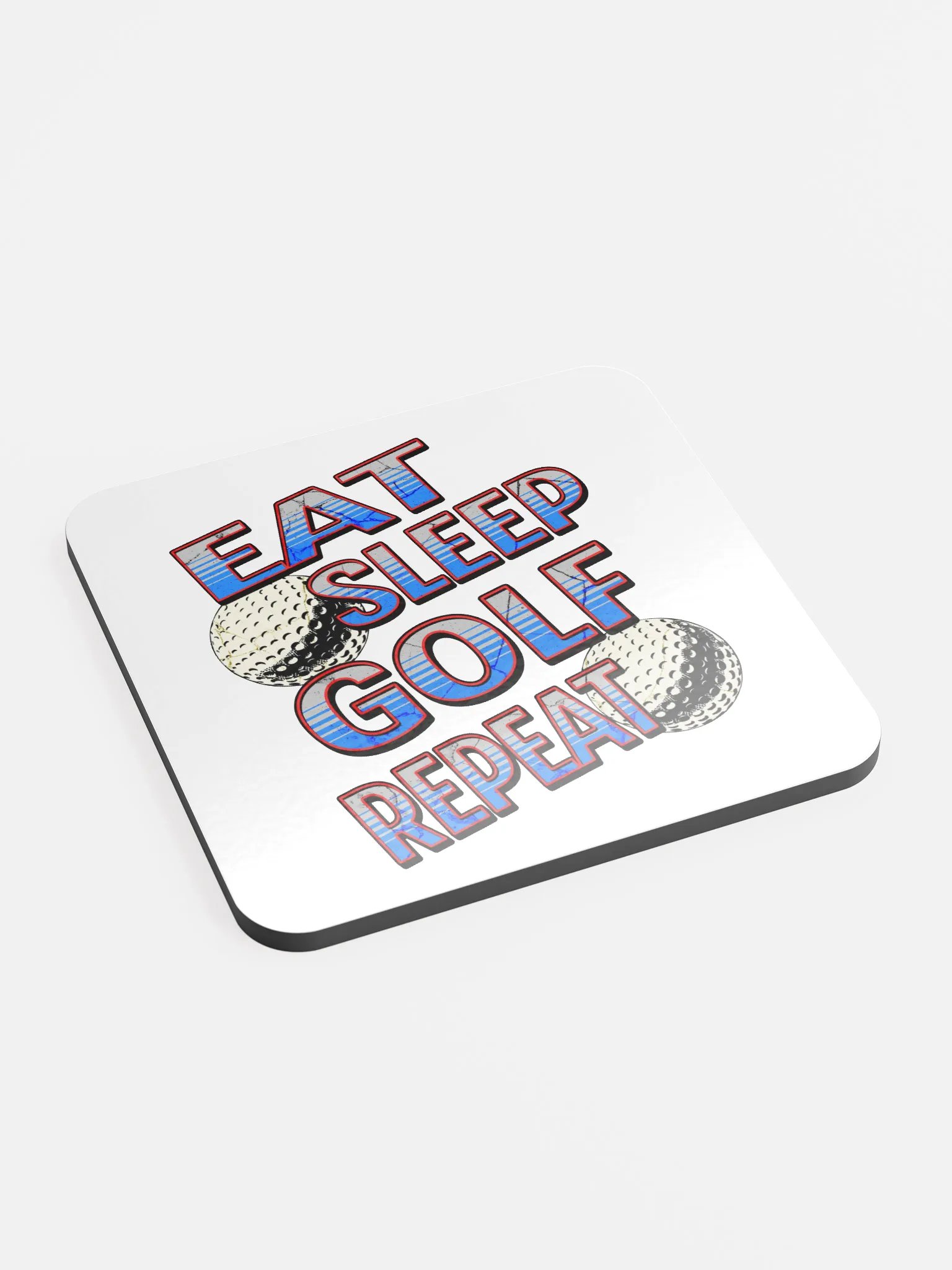 Eat Sleep Golf Repeat Angle Dynamic Ball Coaster Set product image (3)