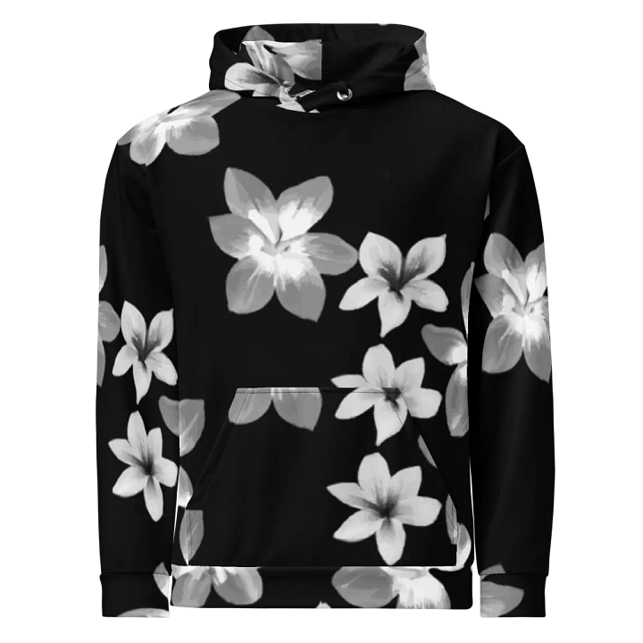 Volcanic Ash Caribbean Flower Print | Relaxed Fit Unisex Hoodie product image (1)