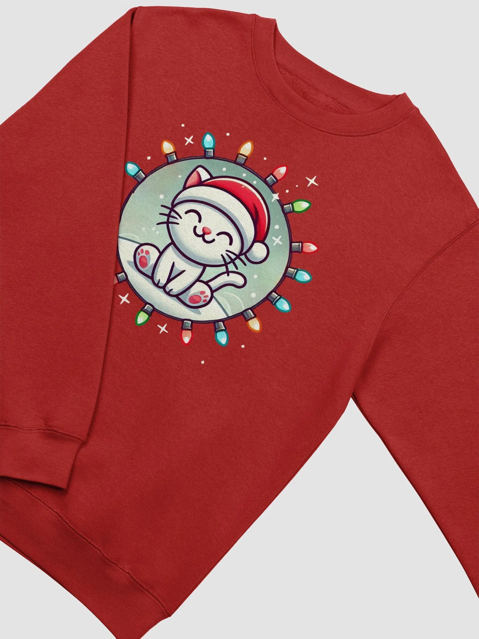 Merry Catmas Lights Sweatshirt product image (4)