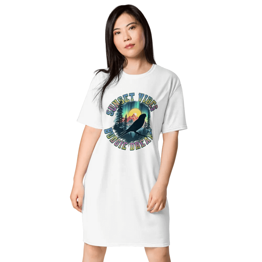 Sunset Vibes Budgie Dreams Night Dress product image (1)
