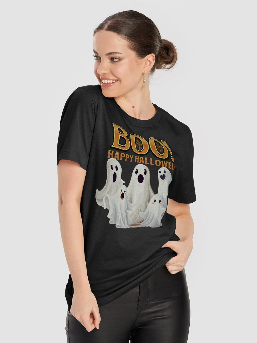 BOO! Happy Halloween Cute Ghost Graphic Tee product image (9)