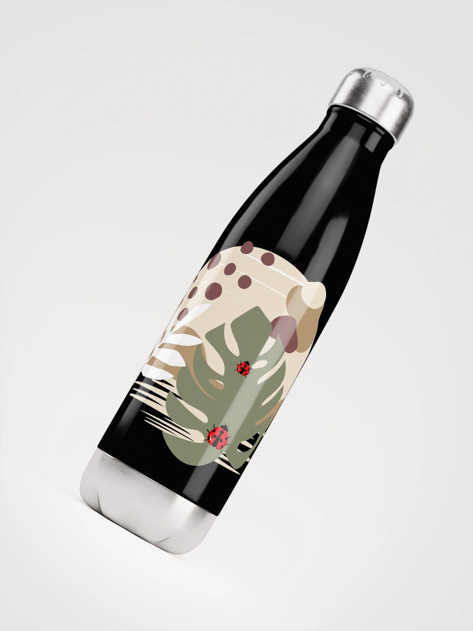 Ladybug Leaf Stainless Steel Water Bottle product image (4)