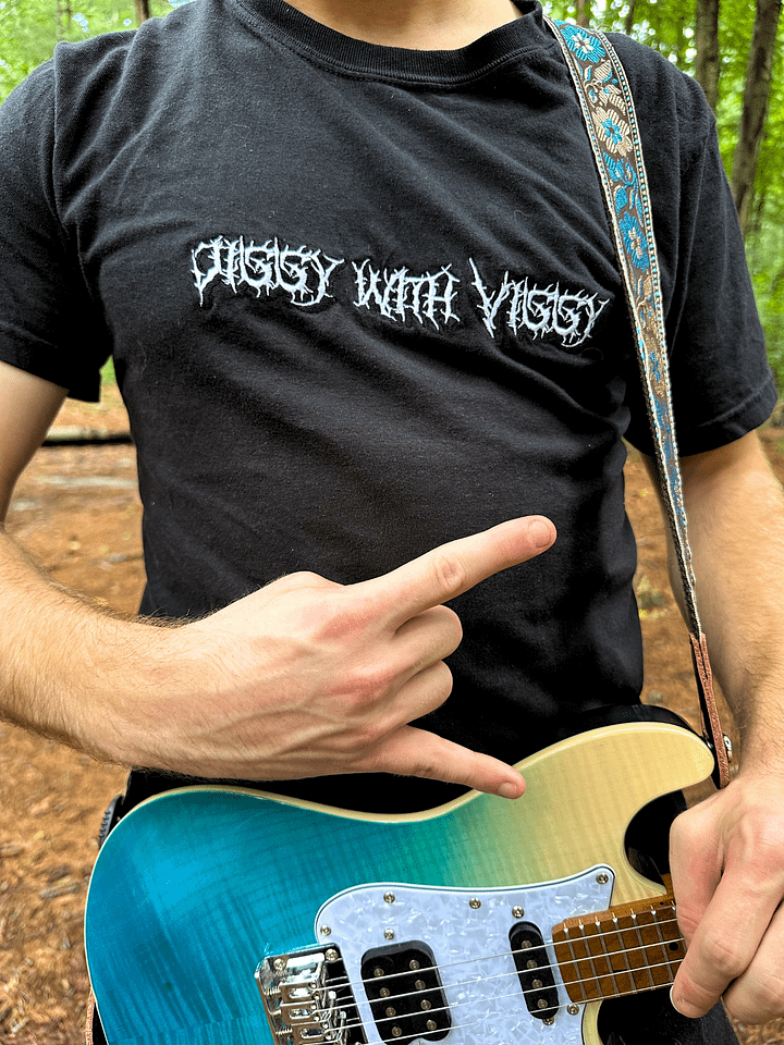 JiggywithViggy Death Metal Embroidered T-Shirt product image (1)