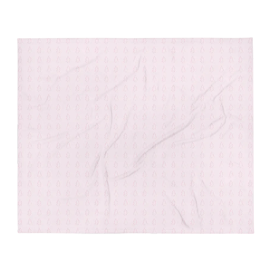 Plush Pink Christmas Tree Throw Blanket product image (11)