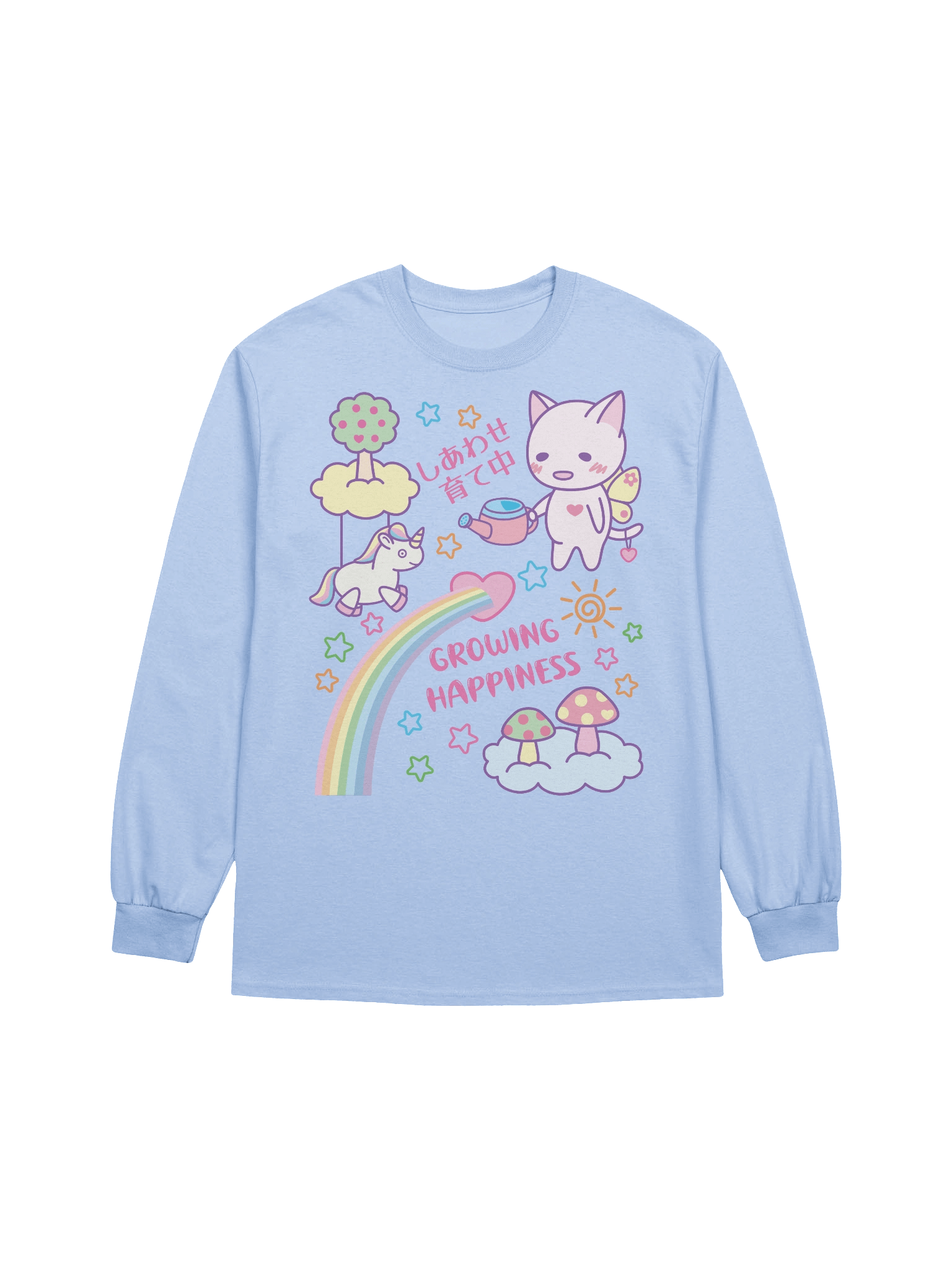 Happy Butterfly Kitty - Unisex Adult Long Sleeve T-shirt product image (1)